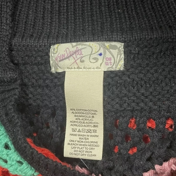 FREE PEOPLE BAYSIDE STRIPE PONCO OS - Picture 2 of 4